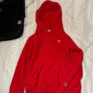 red champion hoodie